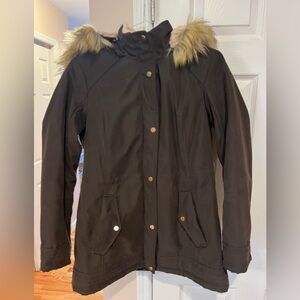 Jones, New York micro suede Fur-Trimmed Jacket